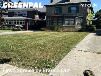 Completed mowing work