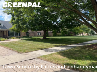 Lawn Mowingin Palatine,60067,Yard Cutting by Fatherandsonhandyman, work completed in Dec , 2025
