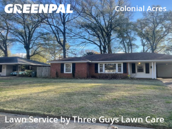 Yard Maintenance in Memphis, 38117, Front Yard Mowing by Three Guys Lawn Care, work completed in Dec , 2025