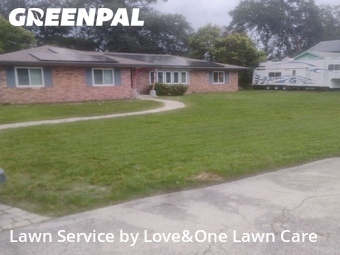 Completed mowing work