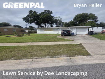 Front Yard Mowing in Titusville, 32796, Grass Care by Dae Landscaping, work completed in Nov , 2025