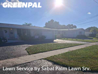 Lawn Cuttingin Sunrise,33322,Lawn Care by Sabal Palm Lawn Srv., work completed in Dec , 2025
