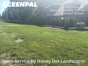 Completed mowing work