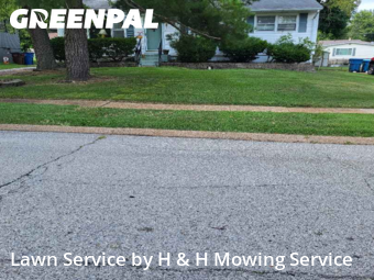 Grass Cutin Ferguson,63135,Yard Cutting by H & H Mowing Service, work completed in Nov , 2025