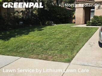Lawn mowing work completed in Redlands, CA