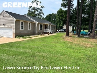 Completed mowing work