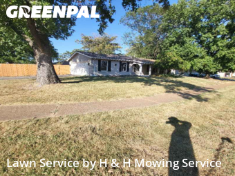 Yard Cuttingin Chesterfield,63017,Lawn Mow by H & H Mowing Service, work completed in Feb , 2026