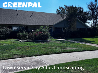 Lawn Mowin Richardson,75081,Lawn Maintenance by Alfas Landscaping, work completed in Feb , 2026