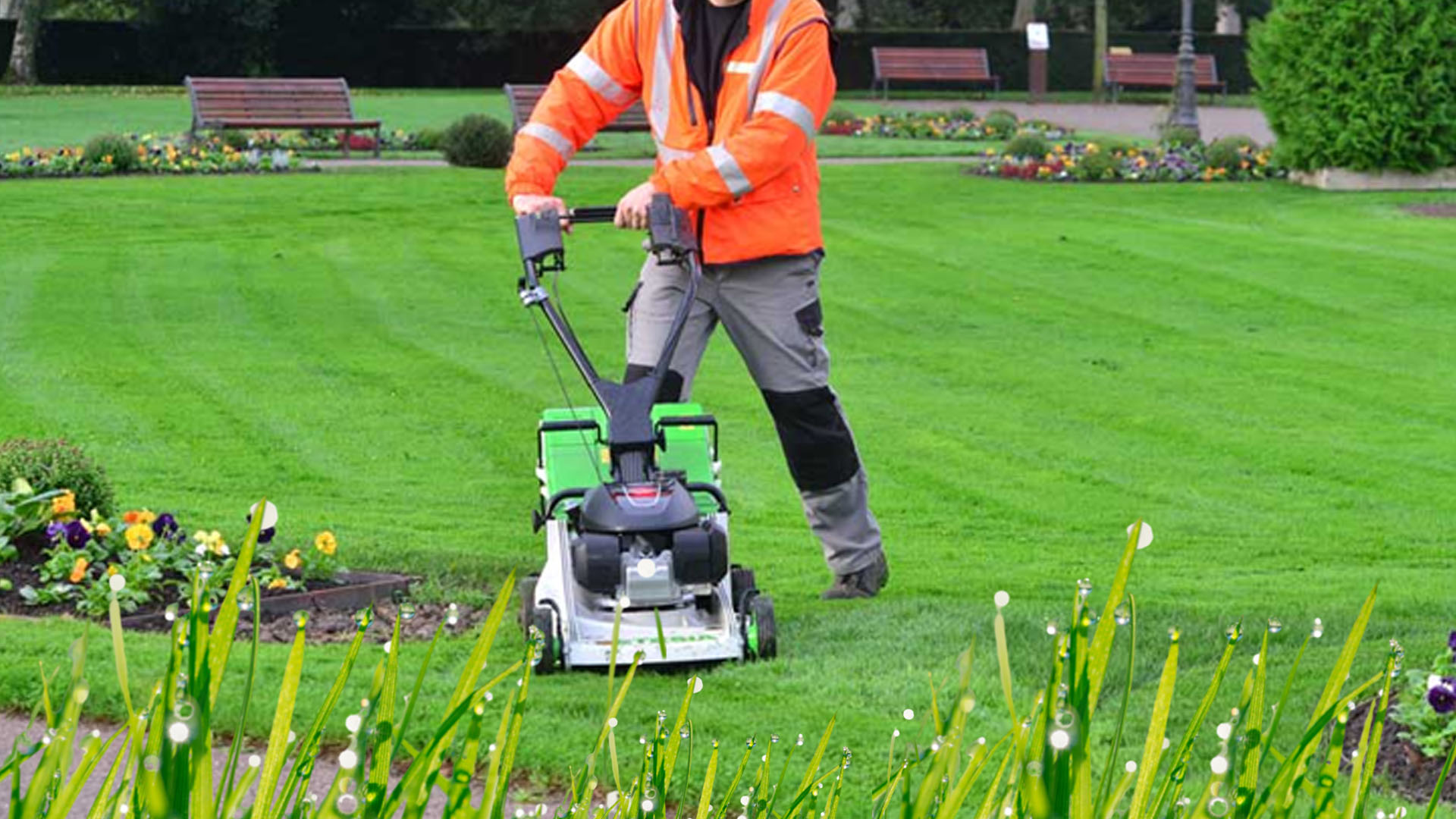 Mowing a wet lawn sale