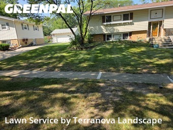 Front Yard Mowing in Downers Grove, 60516, Yard Cutting by Terranova Landscape, work completed in Nov , 2025