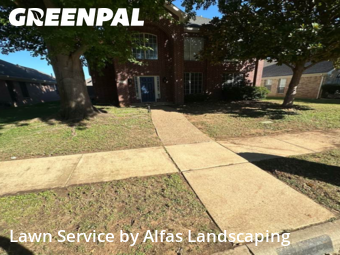 Lawn Servicein Lewisville,75077,Lawn Service by Alfas Landscaping, work completed in Dec , 2025
