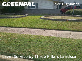 Lawn Servicein Dallas,75243,Grass Cutting by Three Pillars Landsca, work completed in Jan , 2026