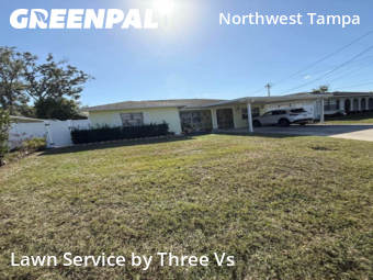 Lawn Cuttingin Tampa,33607,Lawn Mow by Three Vs , work completed in Dec , 2025