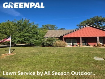 Landscaping Maintenance in Opelika, 36801, Front Yard Mowing by All Season Outdoor.., work completed in Nov , 2025