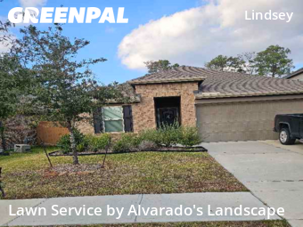 Yard Mowingin Humble,77346,Grass Cutting by Alvarado's Landscape, work completed in Jan , 2026