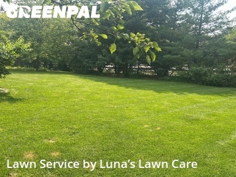 Completed mowing work