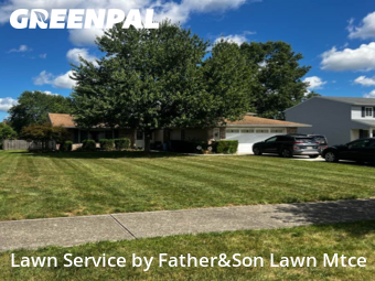Grass Cutting in North Olmsted, 44070, Yard Upkeep by Father&Son Lawn Mtce, work completed in Oct , 2025