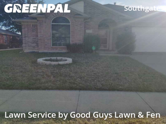 Lawn Maintenancein Fort Worth,76123,Yard Cutting by Good Guys Lawn & Fen, work completed in Dec , 2025