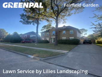 Lawn Carein Cypress,77433,Yard Mowing by Lilies Landscaping, work completed in Nov , 2025
