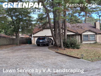 Lawn Maintenancein Spring,77381,Grass Cut by V.A. Landscaping, work completed in Dec , 2025