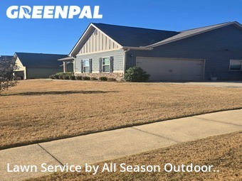 Front Yard Mowing in Opelika, 36804, Property Maintenance by All Season Outdoor.., work completed in Nov , 2025