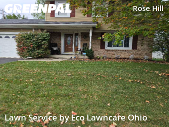 Front Yard Mowing in Reynoldsburg, 43068, Lawn Upkeep by Eco Lawncare Ohio, work completed in Oct , 2025