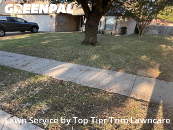 Lawn Mowingin Burleson,76028,Lawn Cut by Top Tier Trim Lawncare, work completed in Jan , 2026