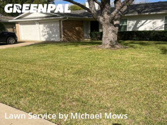 Grass Cutin Lewisville,75067,Lawn Maintenance by Michael Mows, work completed in Dec , 2025