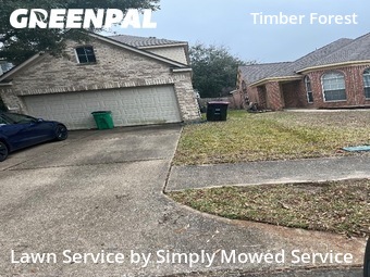 Lawn Servicein Humble,77346,Lawn Maintenance by Simply Mowed Service, work completed in Jan , 2026