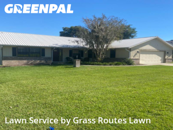 Lawn Maintenance in Ocala, 34471, Front Yard Mowing by Grass Routes Lawn , work completed in Nov , 2025