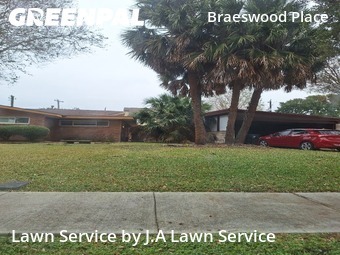 Grass Cuttingin Houston,77025,Yard Cutting by J.A Lawn Service, work completed in Dec , 2025