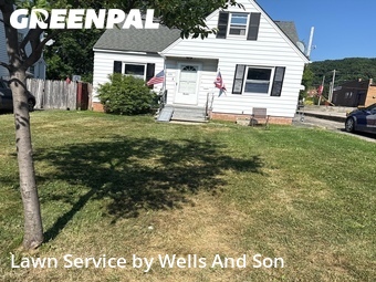 Completed mowing work