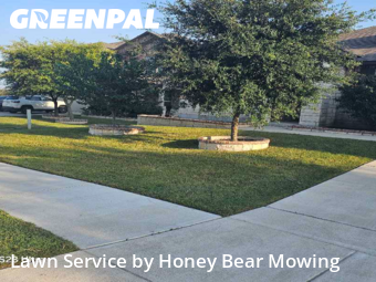 Lawn Mowingin Cibolo,78108,Lawn Maintenance by Honey Bear Mowing, work completed in Nov , 2025