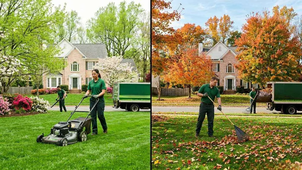 What lawn care services do I need in the spring vs the fall? By Greenpal