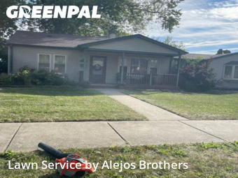 Mowing Services in Oak Lawn, 60453, Front Yard Mowing by Alejos Brothers, work completed in Dec , 2025