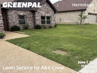 Lawn Carein Nashville,37076,Grass Cut by A&V Crew, work completed in Jun , 2026
