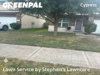 Yard Cuttingin Cypress,77433,Lawn Cut by Stephen’s Lawncare, work completed in Dec , 2025