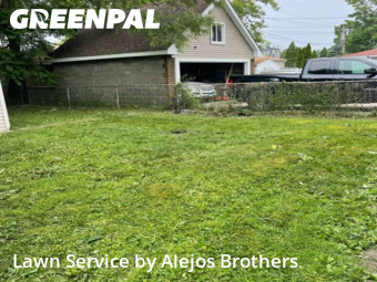 Front Yard Mowing in Maywood, 60153, Yard Care by Alejos Brothers, work completed in Oct , 2025