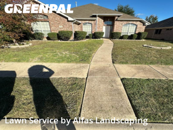 Yard Mowingin Lewisville,75067,Lawn Maintenance by Alfas Landscaping, work completed in Dec , 2025