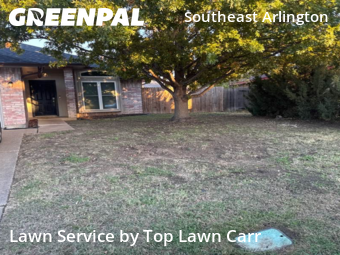 Weed Trimming in Arlington, 76017, Front Yard Mowing by Top Lawn Carr, work completed in Nov , 2025
