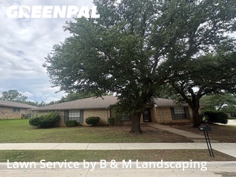 Yard Mowingin Lewisville,75077,Lawn Maintenance by B & M Landscaping, work completed in Jun , 2026