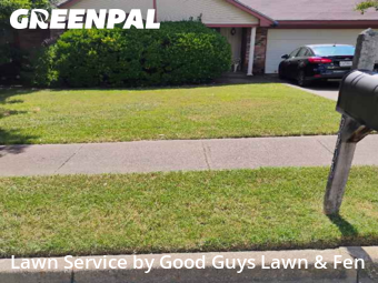 Lawn Maintenancein Benbrook,76126,Lawn Cut by Good Guys Lawn & Fen, work completed in Dec , 2025