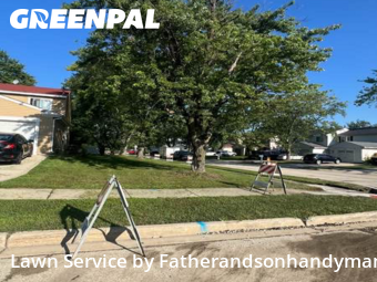 Weed Trimming in Glendale Heights, 60139, Front Yard Mowing by Fatherandsonhandyman, work completed in Nov , 2025