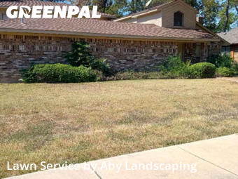Lawn Mowing Servicein Richardson,75082,Lawn Maintenance by Aby Landscaping, work completed in Dec , 2025