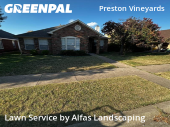 Lawn Servicein Frisco,75035,Lawn Mow by Alfas Landscaping, work completed in Dec , 2025
