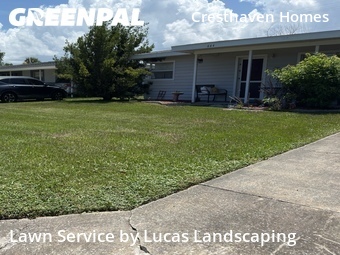 Completed mowing work
