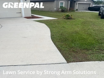 Completed mowing work