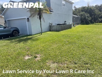 Completed mowing work