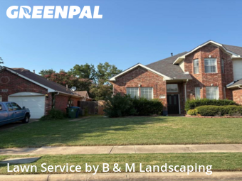 Lawn Mowing Servicein Flower Mound,75028,Yard Cutting by B & M Landscaping, work completed in Dec , 2025