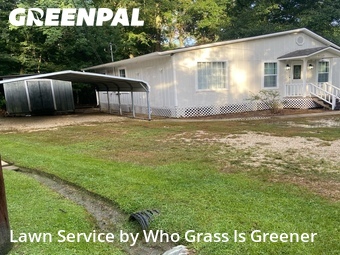 Completed mowing work